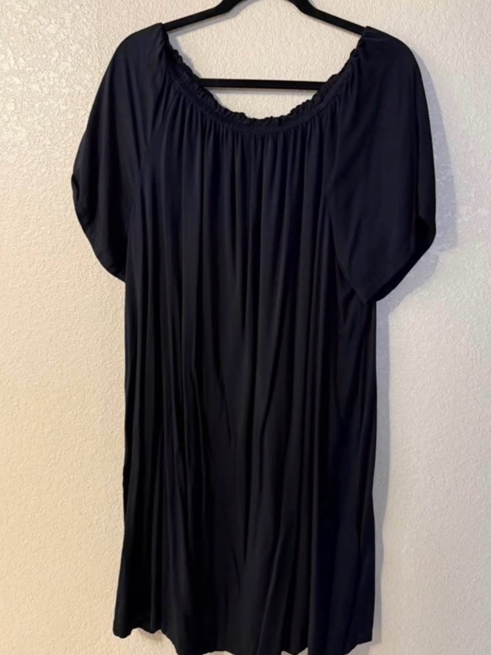 J. Jill Black Flutter Sleeve Swing Dress